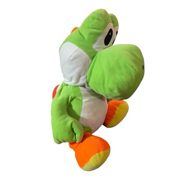 Super Mario Bros Yoshi Jumbo Plush 22” Large Stuffed Animal 2019 Nintendo - Picture 2 of 6